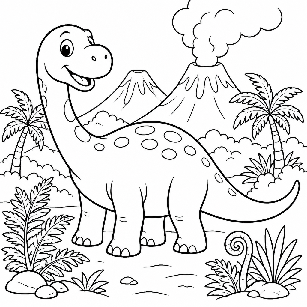 Dinosaur classroom coloring page created with InkChamps