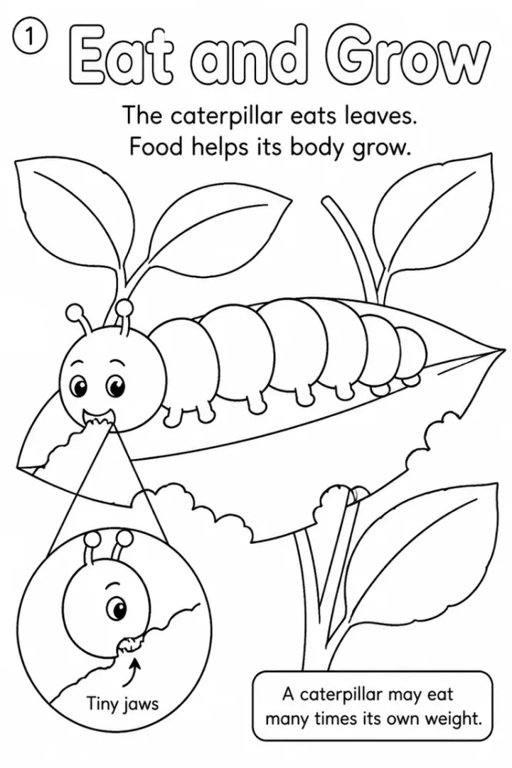 Human Body Coloring Book sample page made with InkChamps